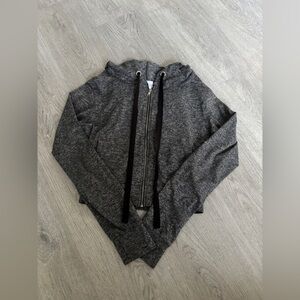 Bombshell Cropped Hoodie (Gray)